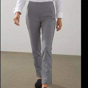 Chico's Houndstooth Tuxedo stripe Juliet Chaplin Slim Ankle Pants sz .5R s/6